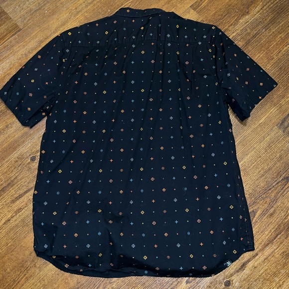 Vans Black Colorful Printed Short Sleeve Button Up Pocket Shirt Cotton Size XL - Picture 2 of 11